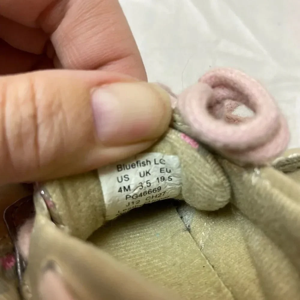 Sperry Top Sider Intrepid Crib Lace Up Leather Shoes Baby & Walker 4 Tan/Pink